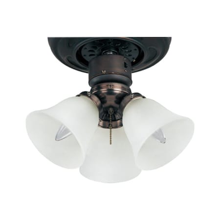Basic-Max 3-Light 12 Wide Oil Rubbed Bronze Ceiling Fan Light Kit